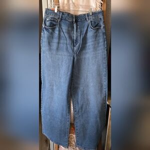 Well Worn Blue Wide Leg Jeans